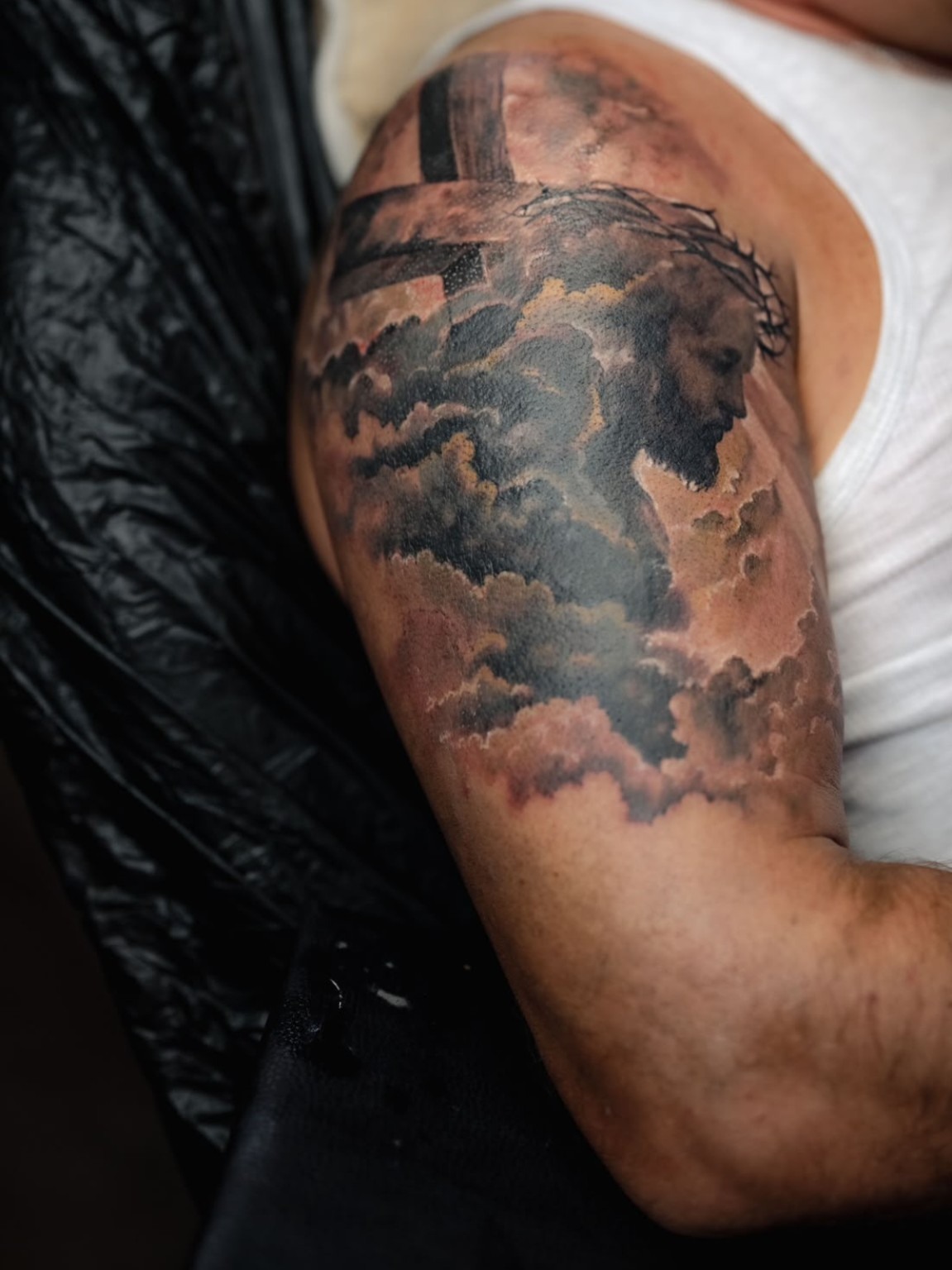 Cover-up Tattoo Detailaufnahme